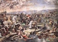 Raphael - The Battle at Pons Milvius, detail